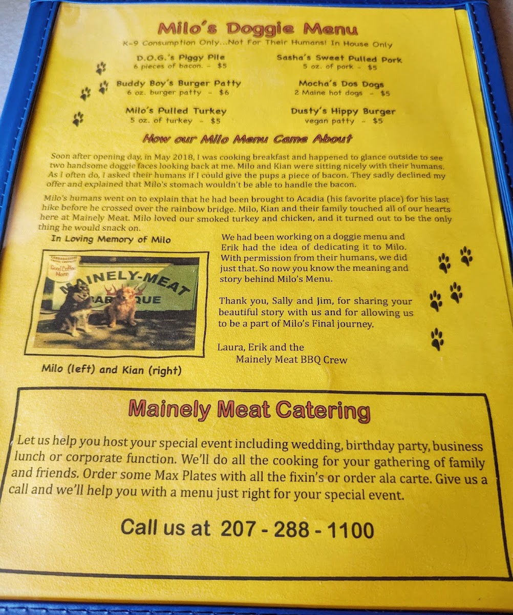 Menu Mainely Meat Bbq On Dreamwood Hill-5