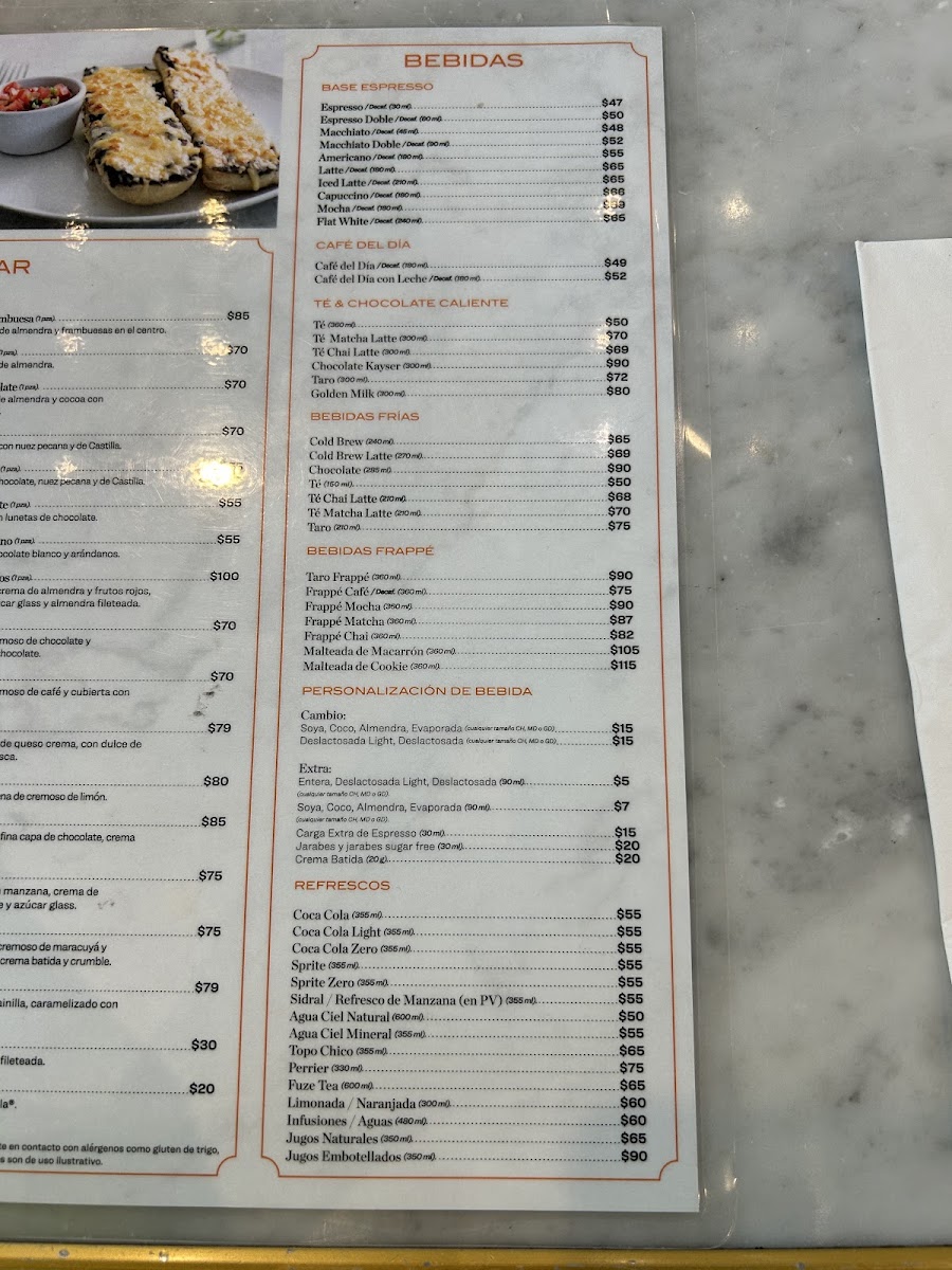 Menu Maison Kayser Vía Santa Fe-6