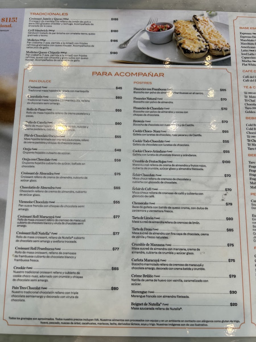 Menu Maison Kayser Vía Santa Fe-7