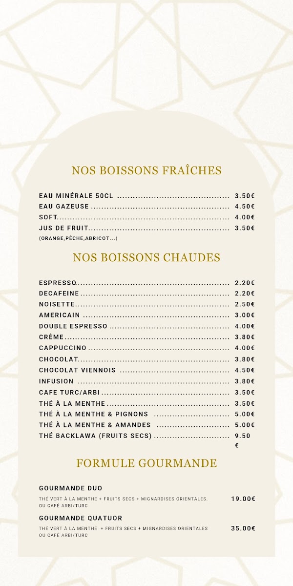 Menu Maison O'touns - Restaurant Tunisien Nice-10