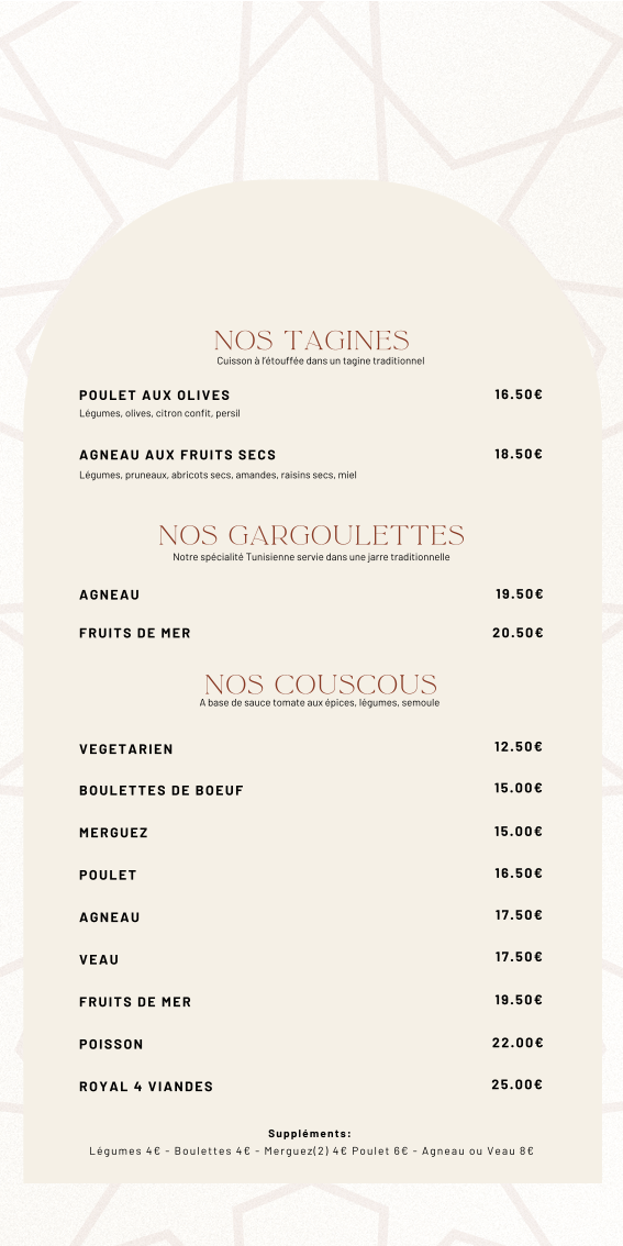 Menu Maison O'touns - Restaurant Tunisien Nice-4