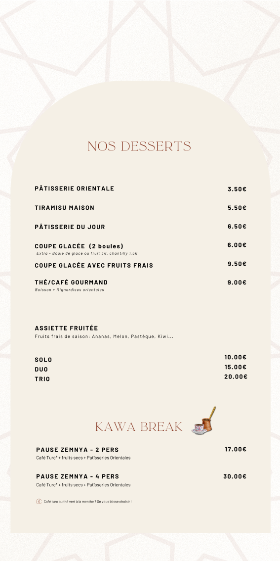 Menu Maison O'touns - Restaurant Tunisien Nice-7