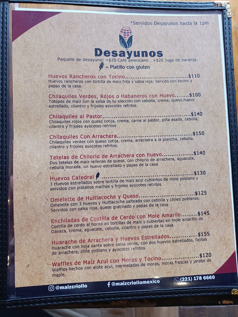 Menu Maíz Criollo Mexico-10