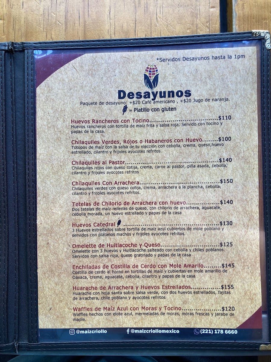 Menu Maíz Criollo Mexico-4