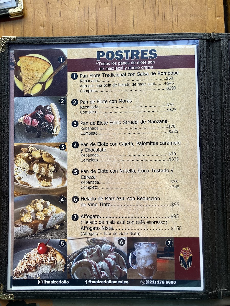 Menu Maíz Criollo Mexico-8