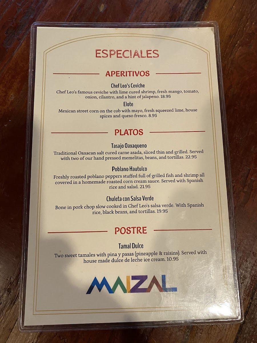 Menu Maizal Mexican Kitchen And Mezcaleria-8