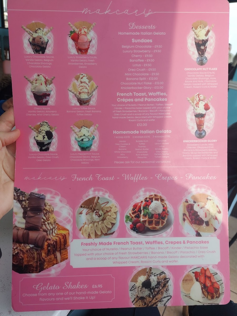 Menu Makcaris Cafè And Icecream Parlour-1