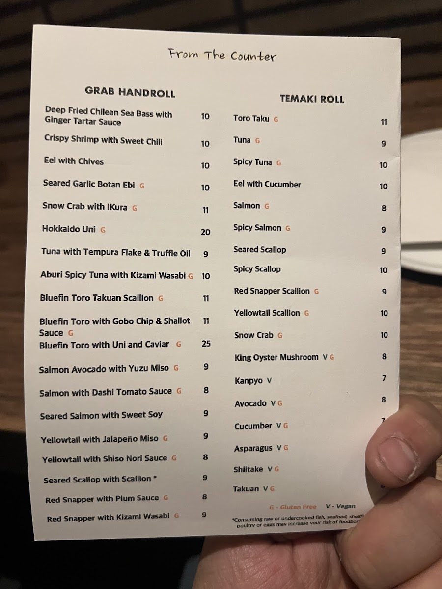 Menu Maki Kosaka-1