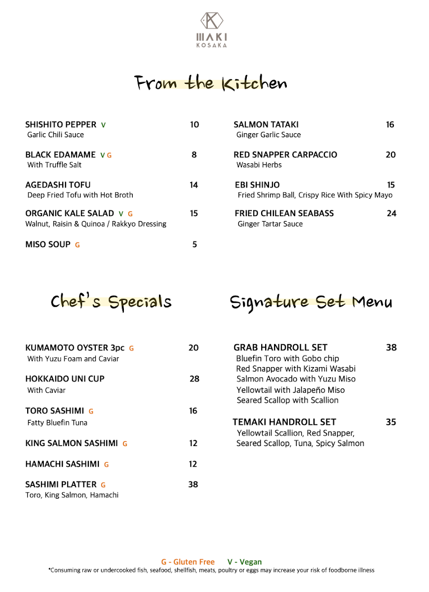 Menu Maki Kosaka-7