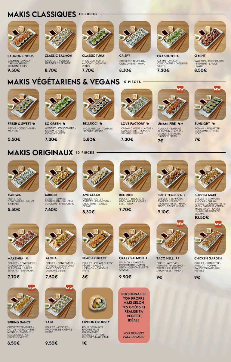 Menu Maki Maki - Uccle-3