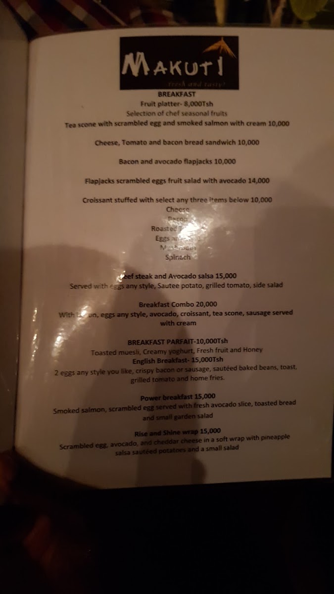 Menu Makuti Dar-4