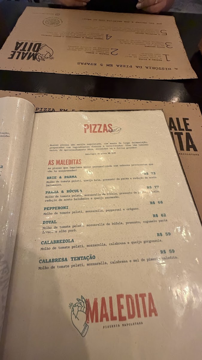 Menu Maledita Pizzeria Napoletana / Itaparica-2