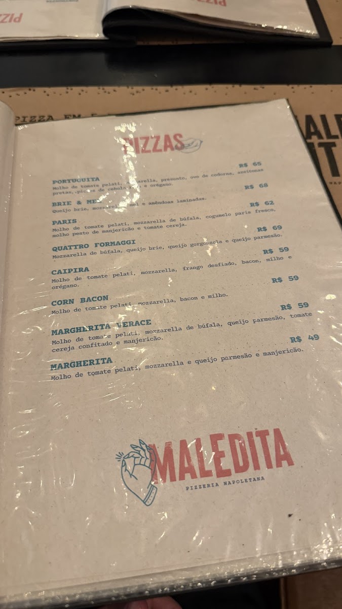 Menu Maledita Pizzeria Napoletana / Itaparica-3
