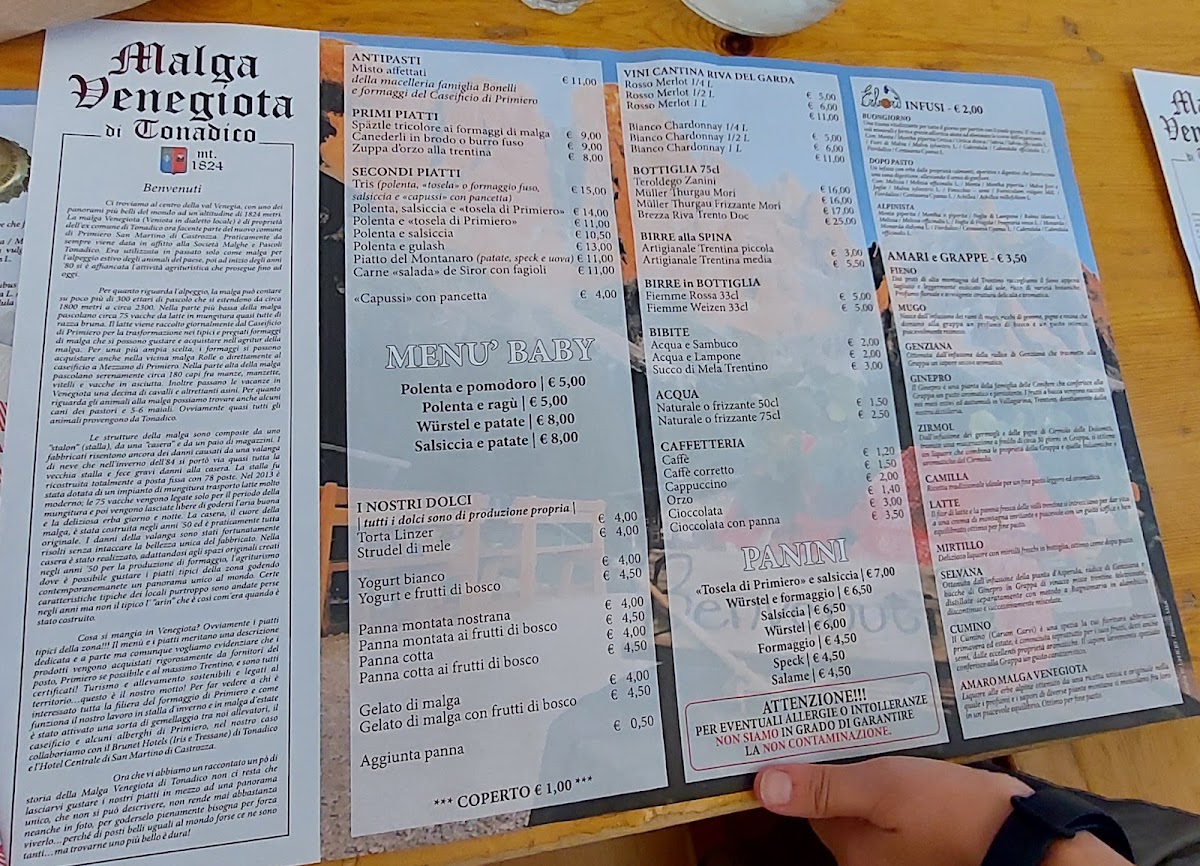 Menu Malga Venegiota Di Tonadico-3