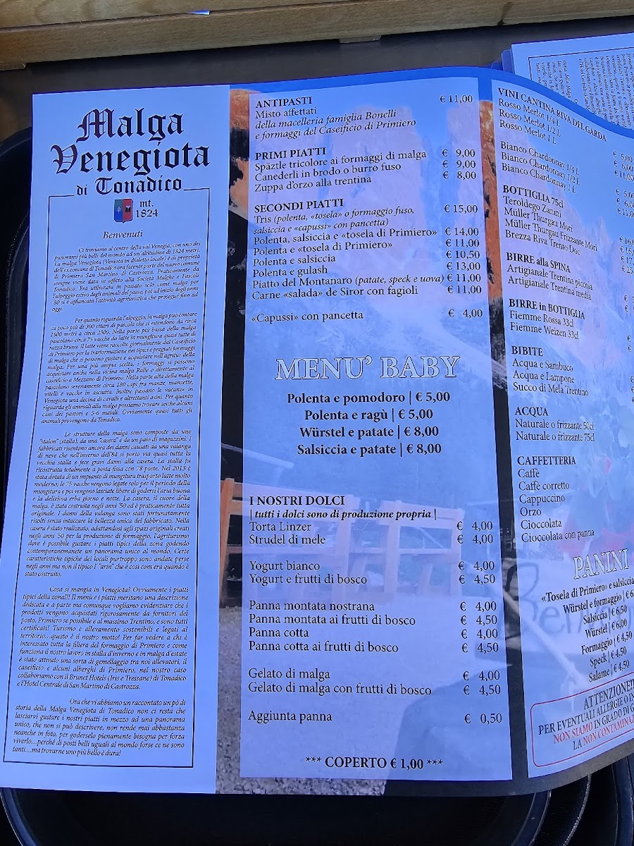 Menu Malga Venegiota Di Tonadico-4
