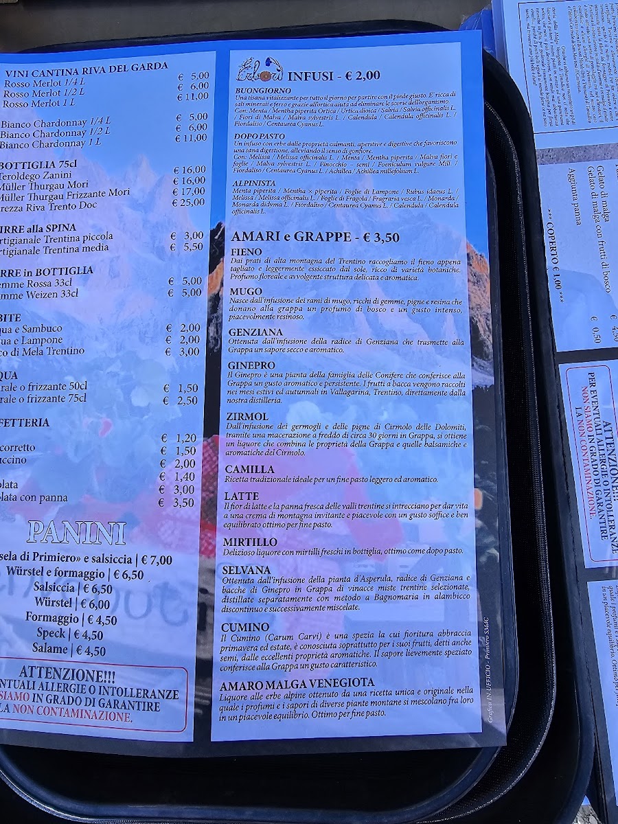 Menu Malga Venegiota Di Tonadico-8