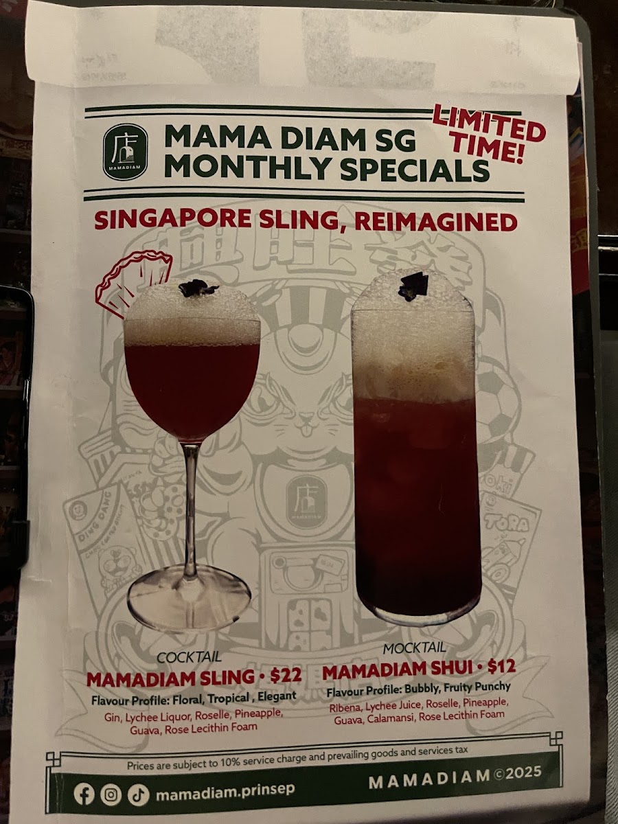 Menu Mama Diam 妈妈店: Hidden Restaurant And Cocktail Bar (Prinsep Street)-10