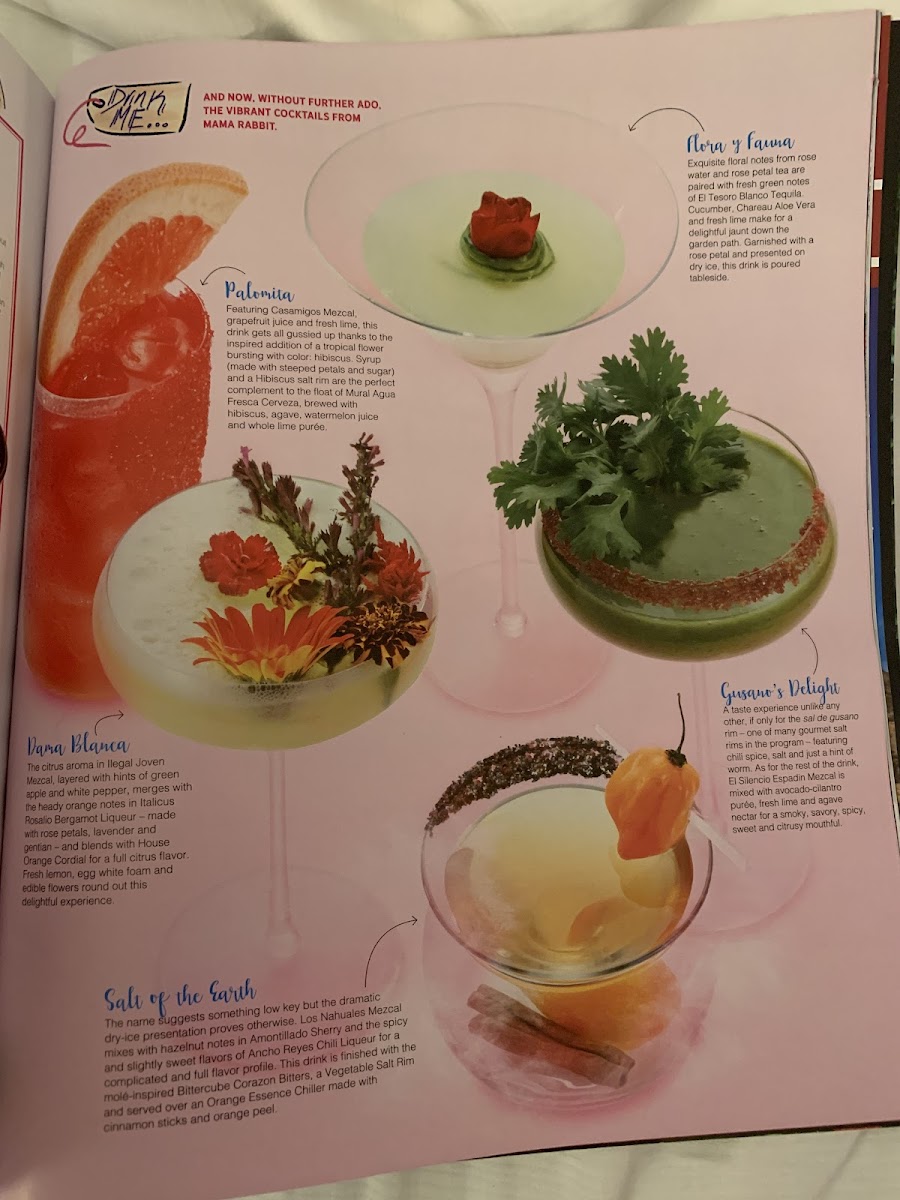 Menu Mama Rabbit Mezcal + Tequila Bar-1