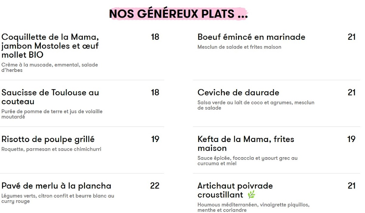 Menu Mama Restaurant Toulouse-3