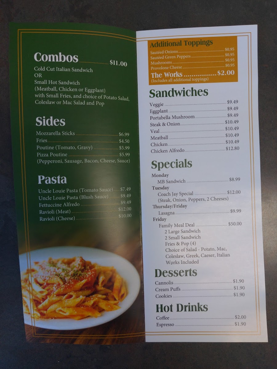Menu Mama's Hot Italian Sandwiches Inc-6