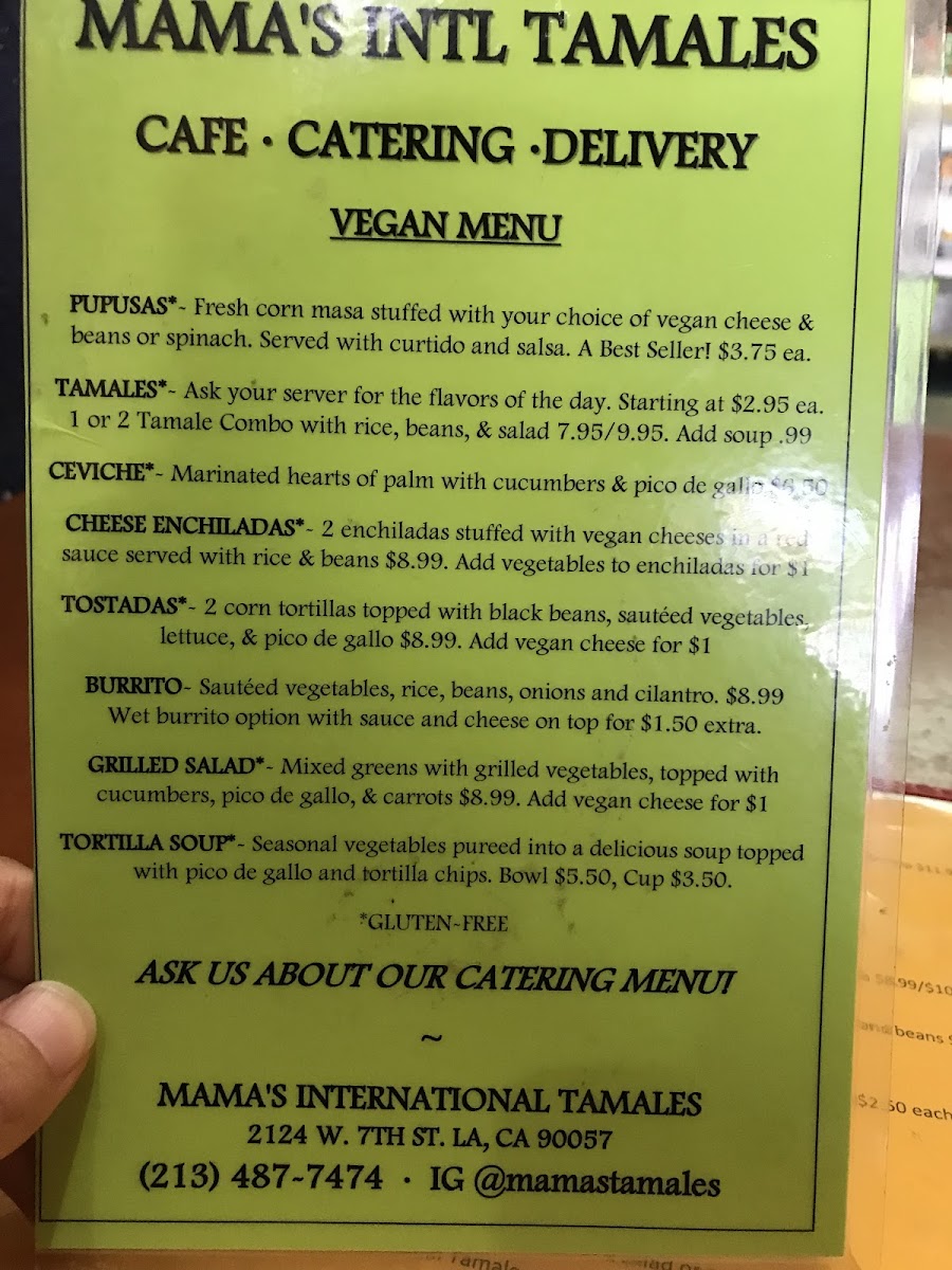 Menu Mama's International Tamales-7