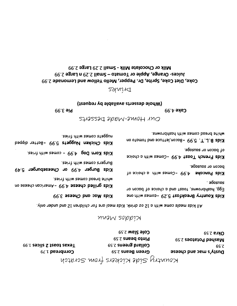 Menu Mama’S Kountry Kitchen-2