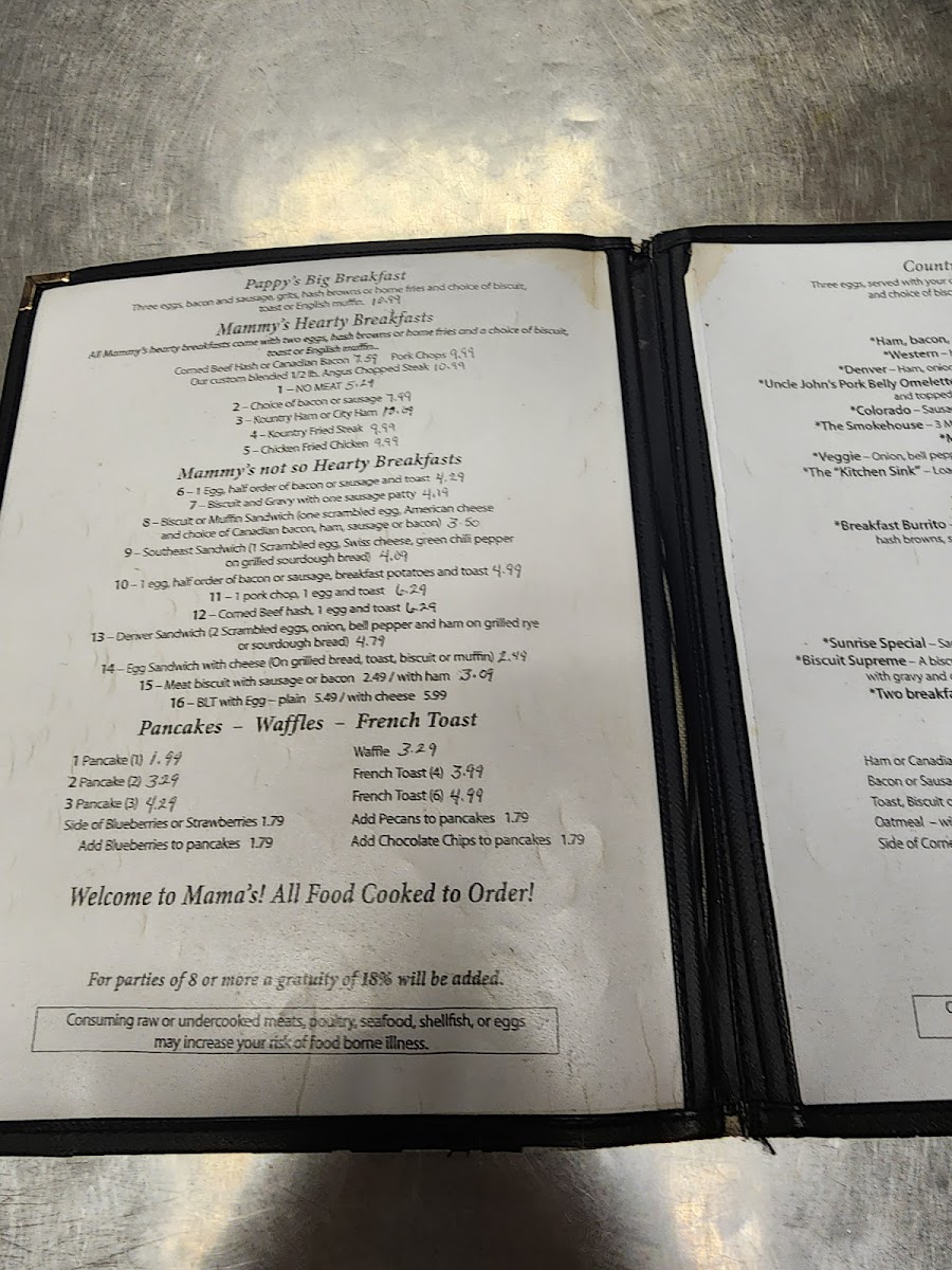 Menu Mama’S Kountry Kitchen-8