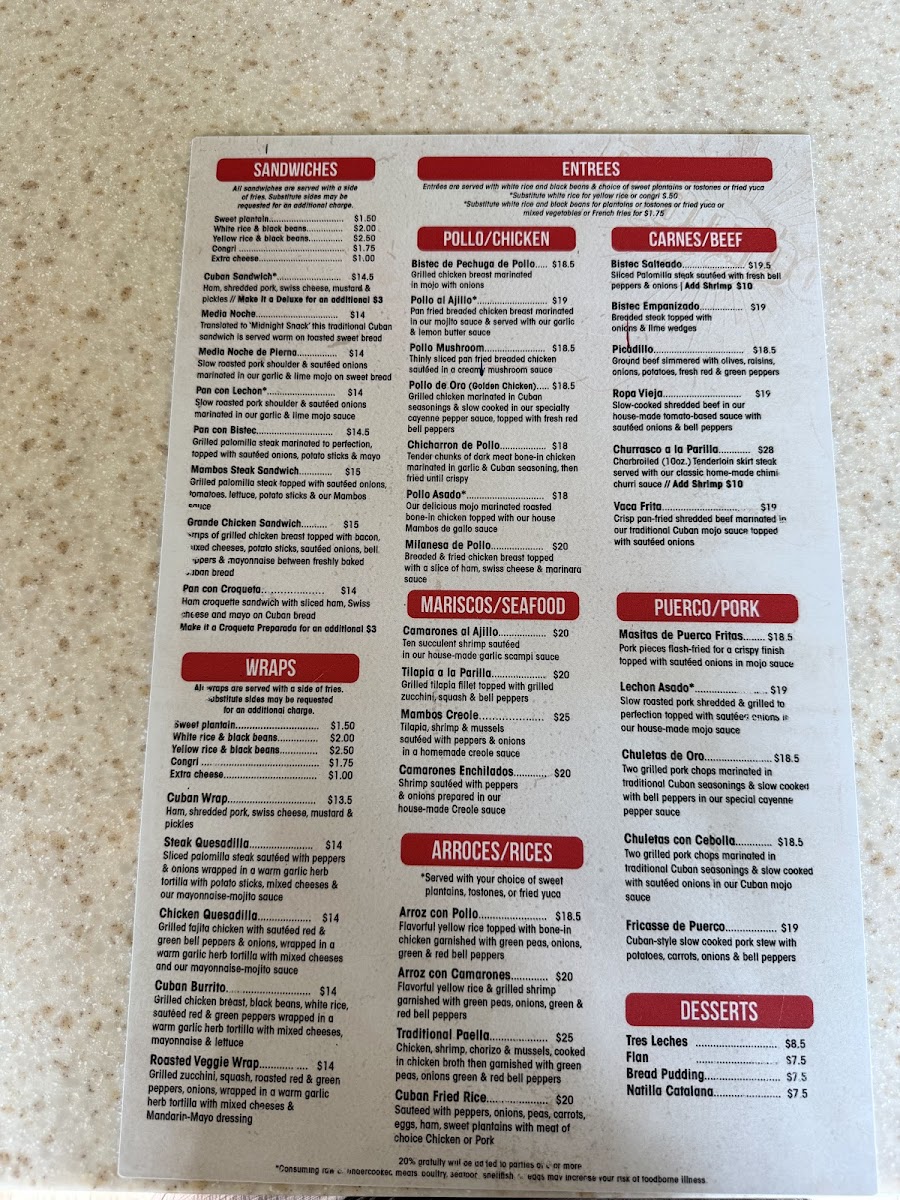 Menu Mambos Cuban Café-1