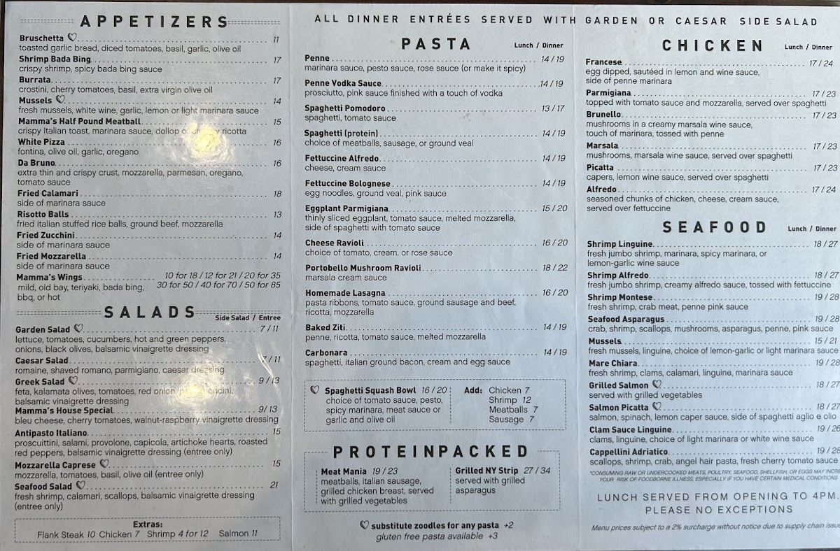 Menu Mamma Lucia Of Bethesda-3