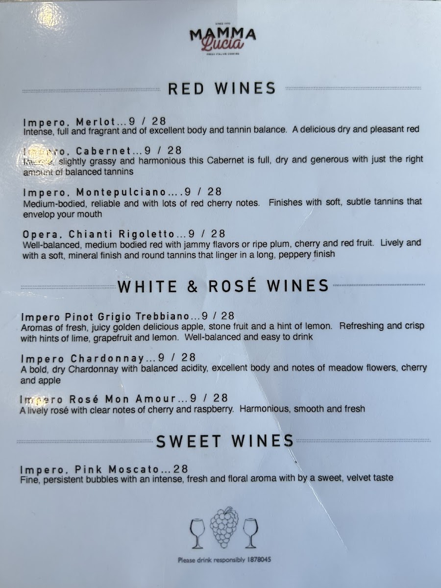 Menu Mamma Lucia Of Bethesda-5