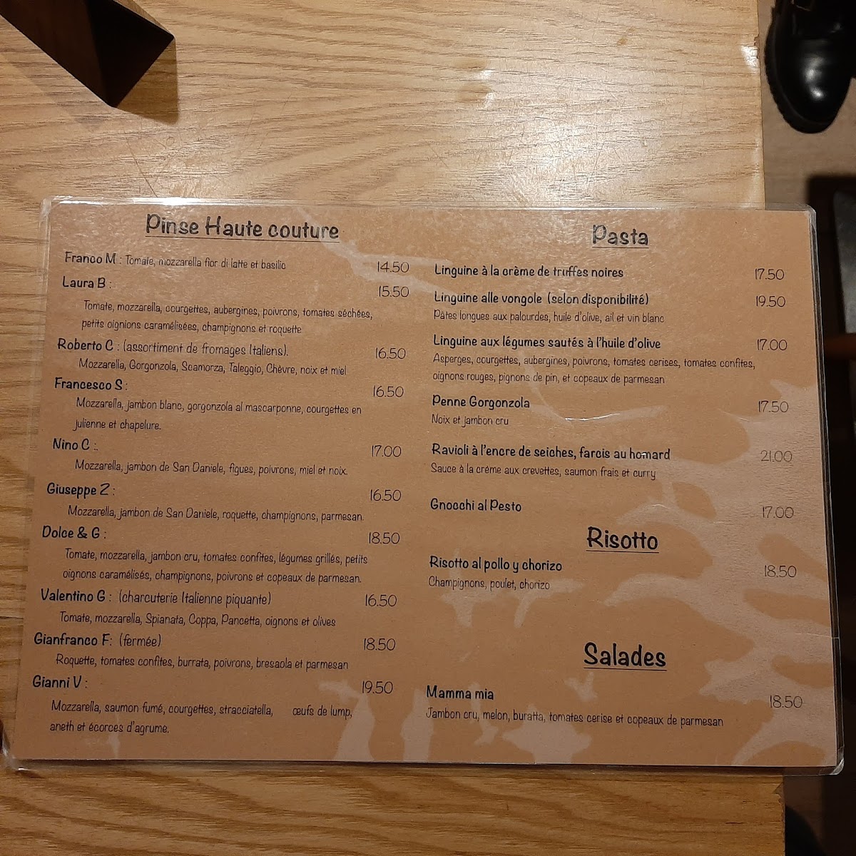 Menu Mamma Mia Pinseria !-2