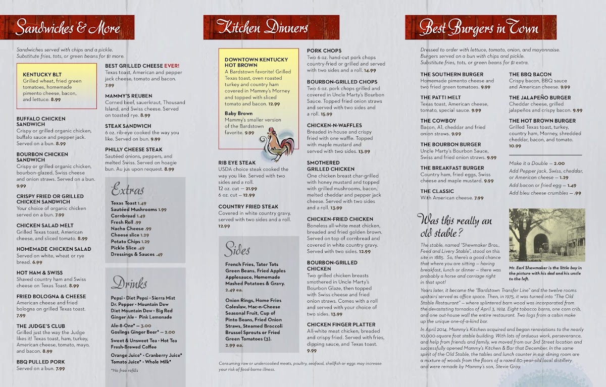 Menu Mammy's Kitchen & Bar-3