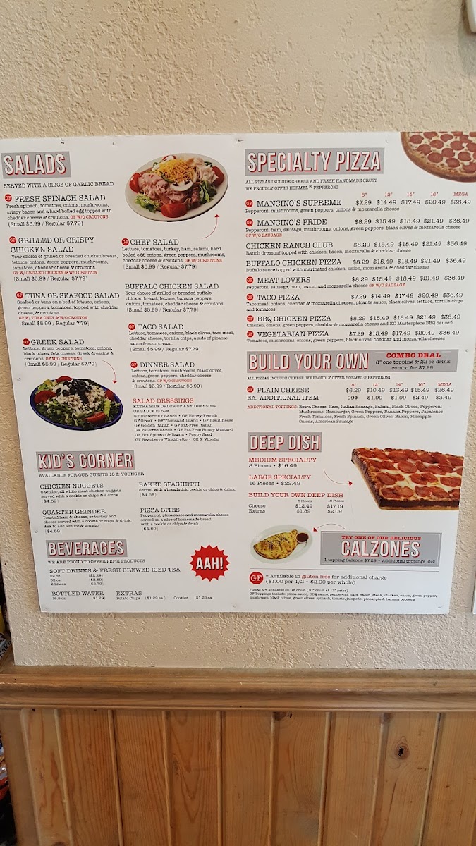 Menu Mancino's Of Anderson-2