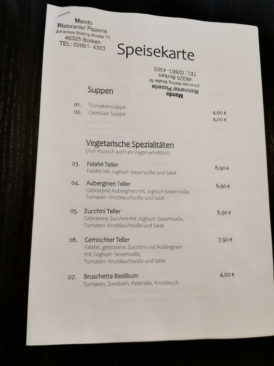 Menu Mando-7