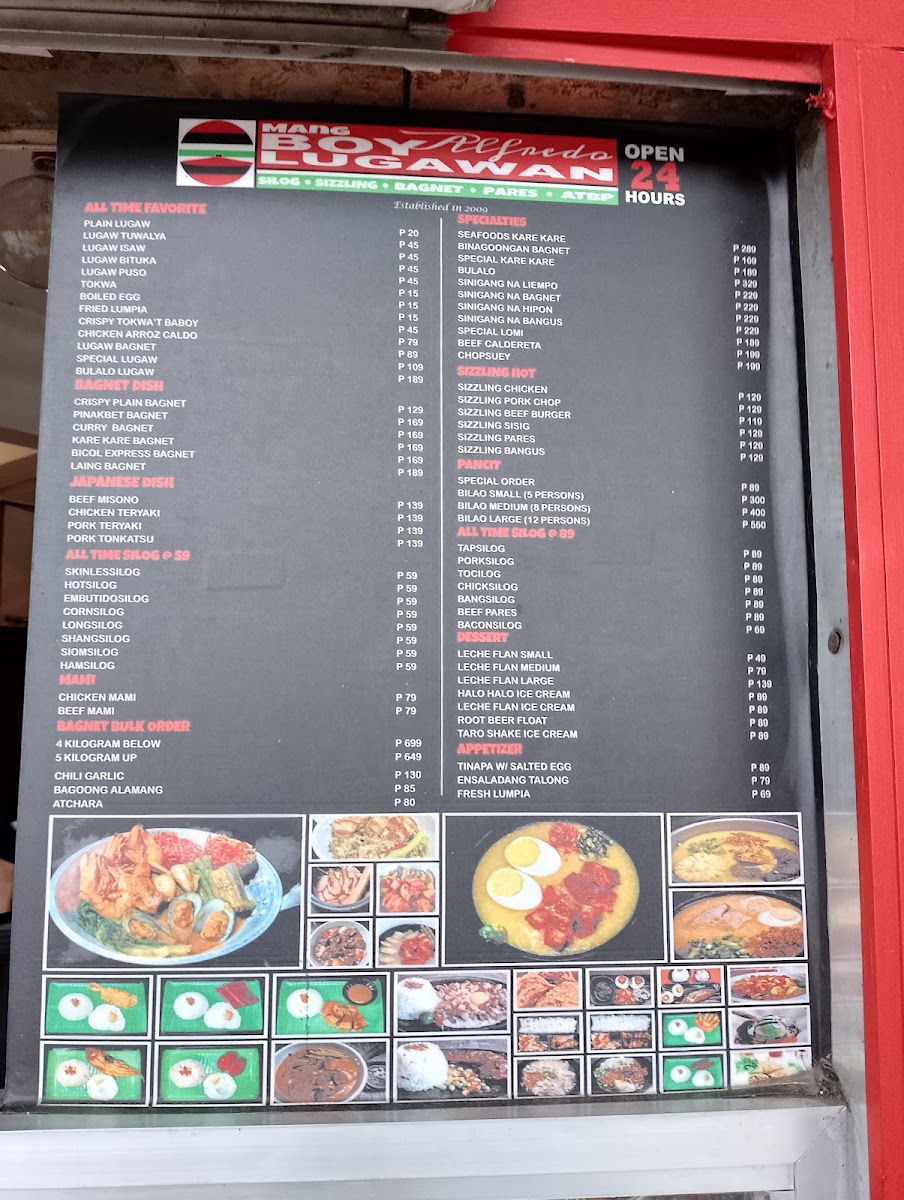 Menu Mang Boyalfredo Lugawan - Rockville Novaliches-2