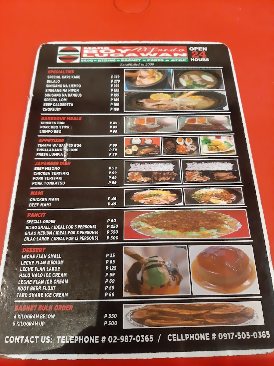 Menu Mang Boyalfredo Lugawan - Rockville Novaliches-6