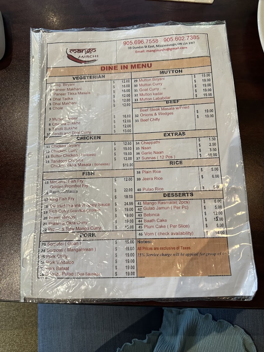 Menu Mango Mirchi Restaurant-3