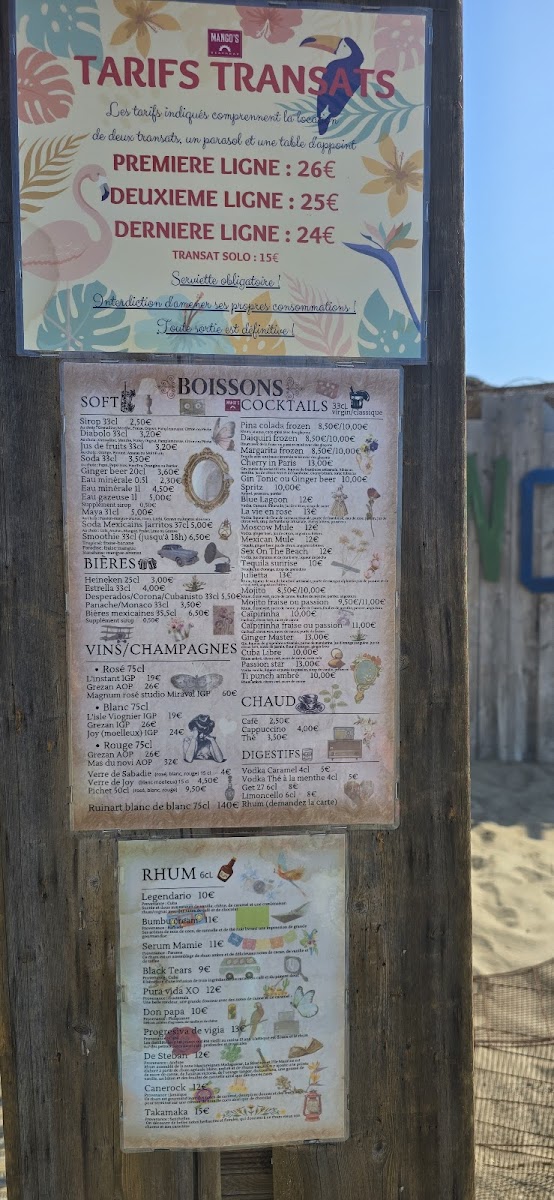 Menu Mango's Beach Bar-5