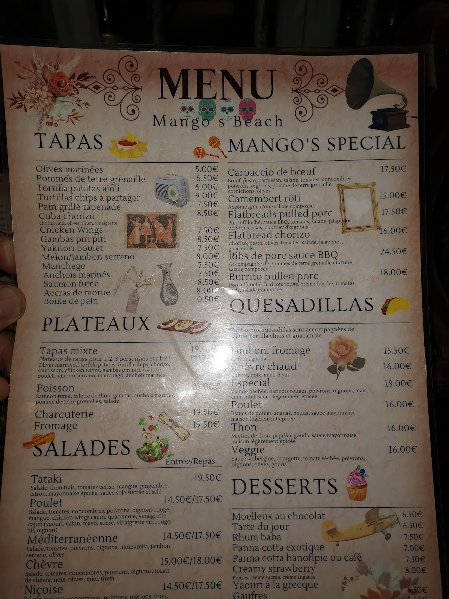 Menu Mango's Beach Bar-6