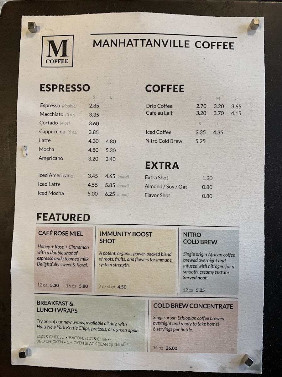 Menu Manhattanville Coffee-2