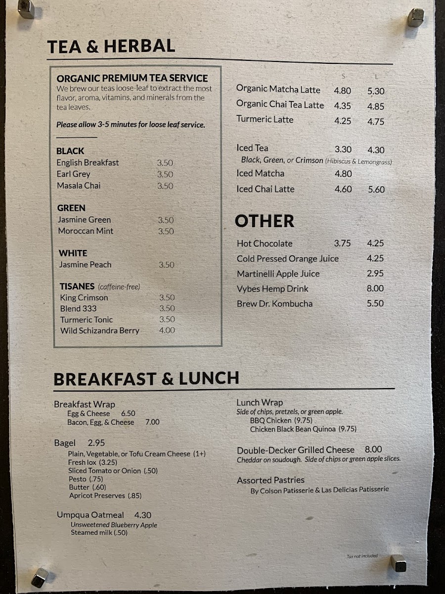 Menu Manhattanville Coffee-3