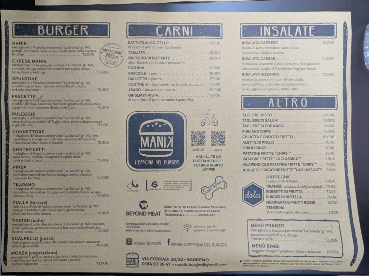 Menu Manik - L'officina Del Burger-2