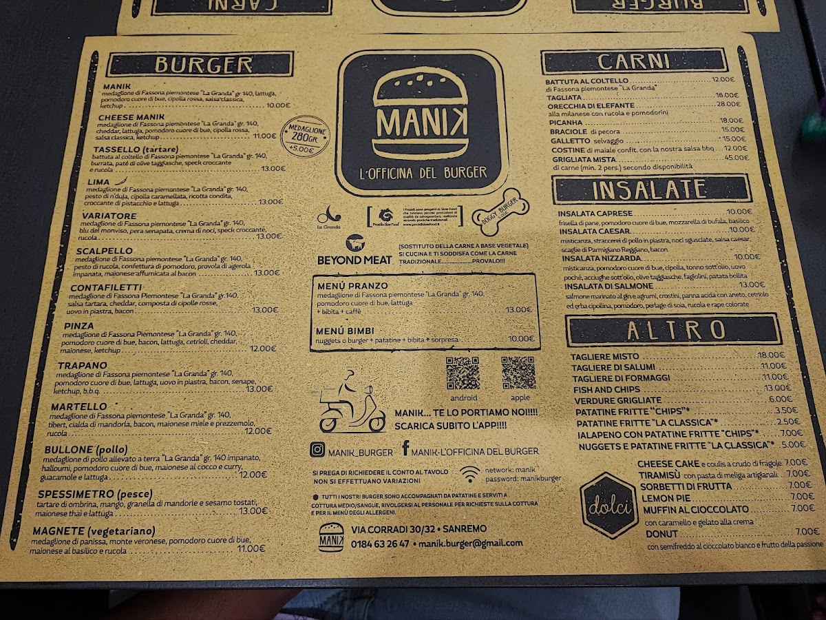 Menu Manik - L'officina Del Burger-5