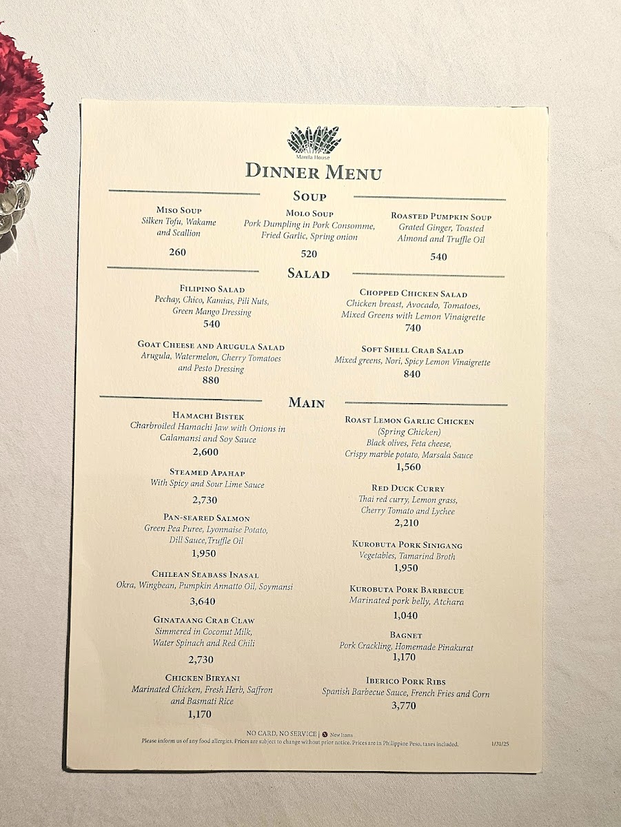 Menu Manila House Private Club Inc.-3