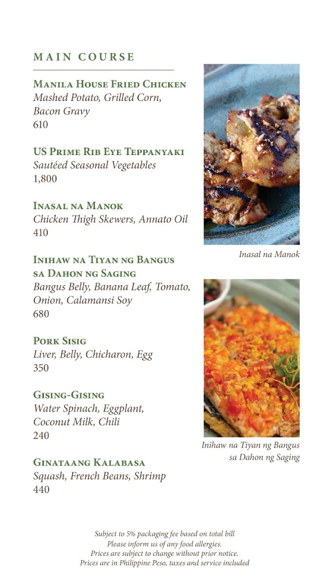 Menu Manila House Private Club Inc.-8