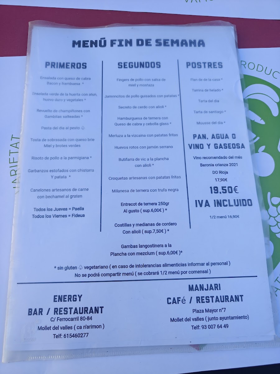 Menu Manjari-1