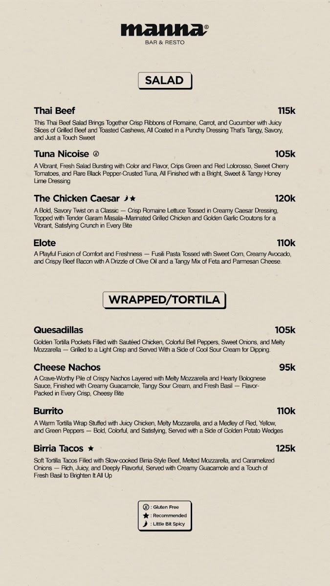 Menu Manna Bar & Resto-2