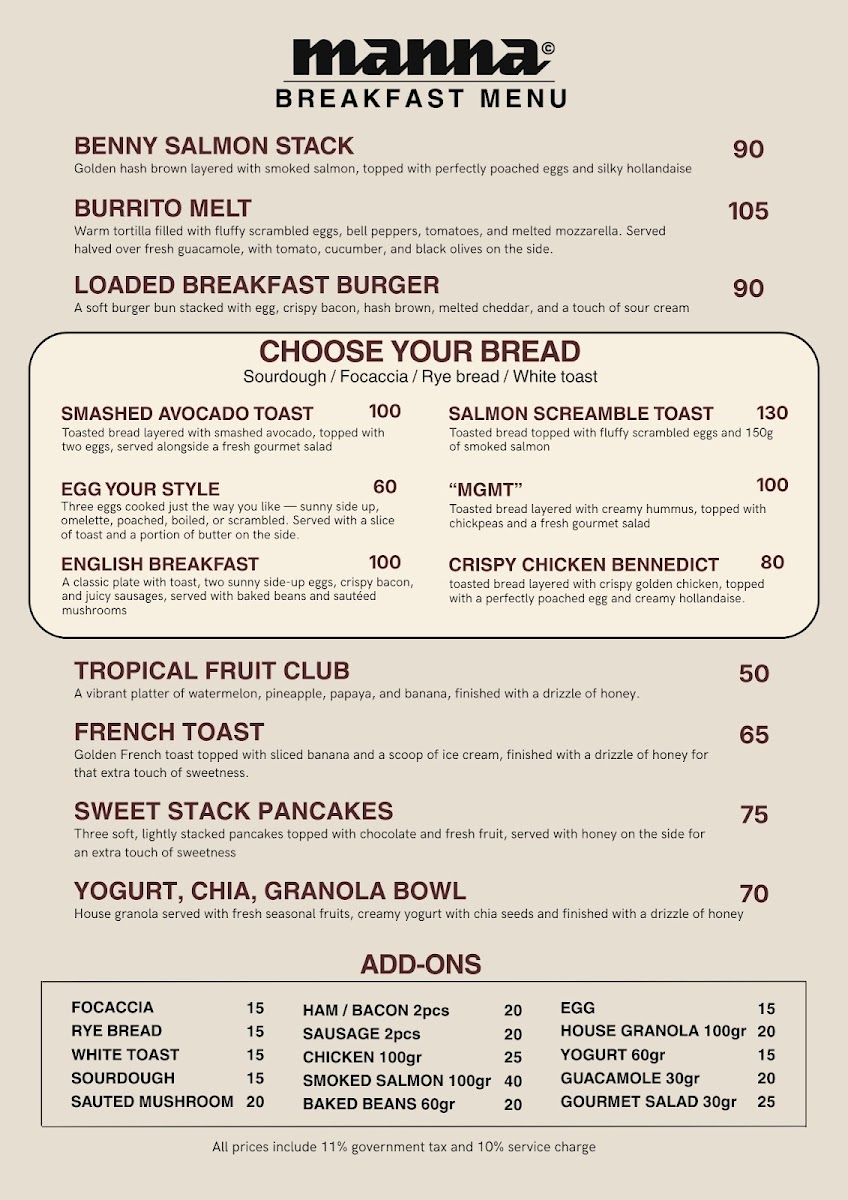 Menu Manna Bar & Resto-5