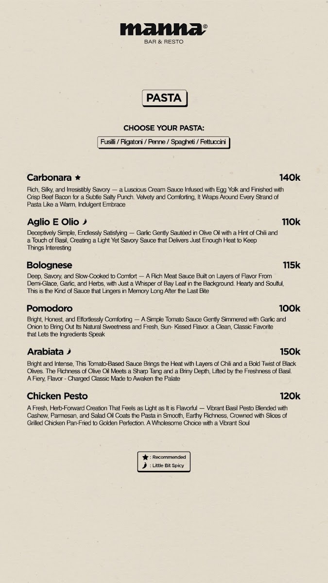 Menu Manna Bar & Resto-7