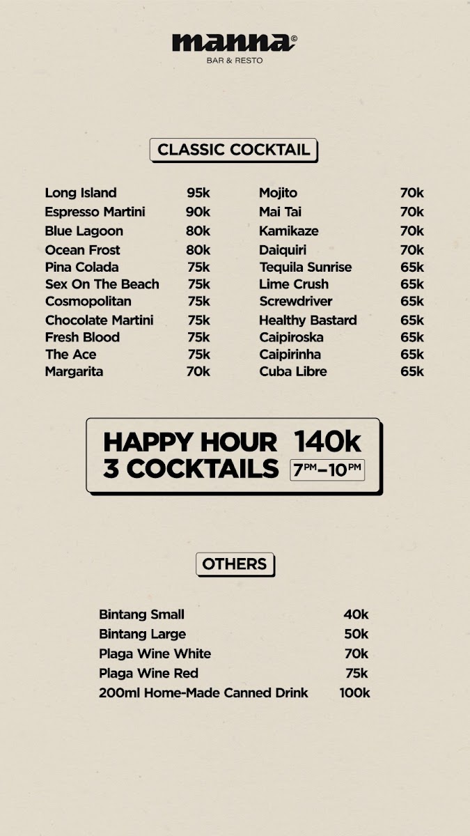 Menu Manna Bar & Resto-8